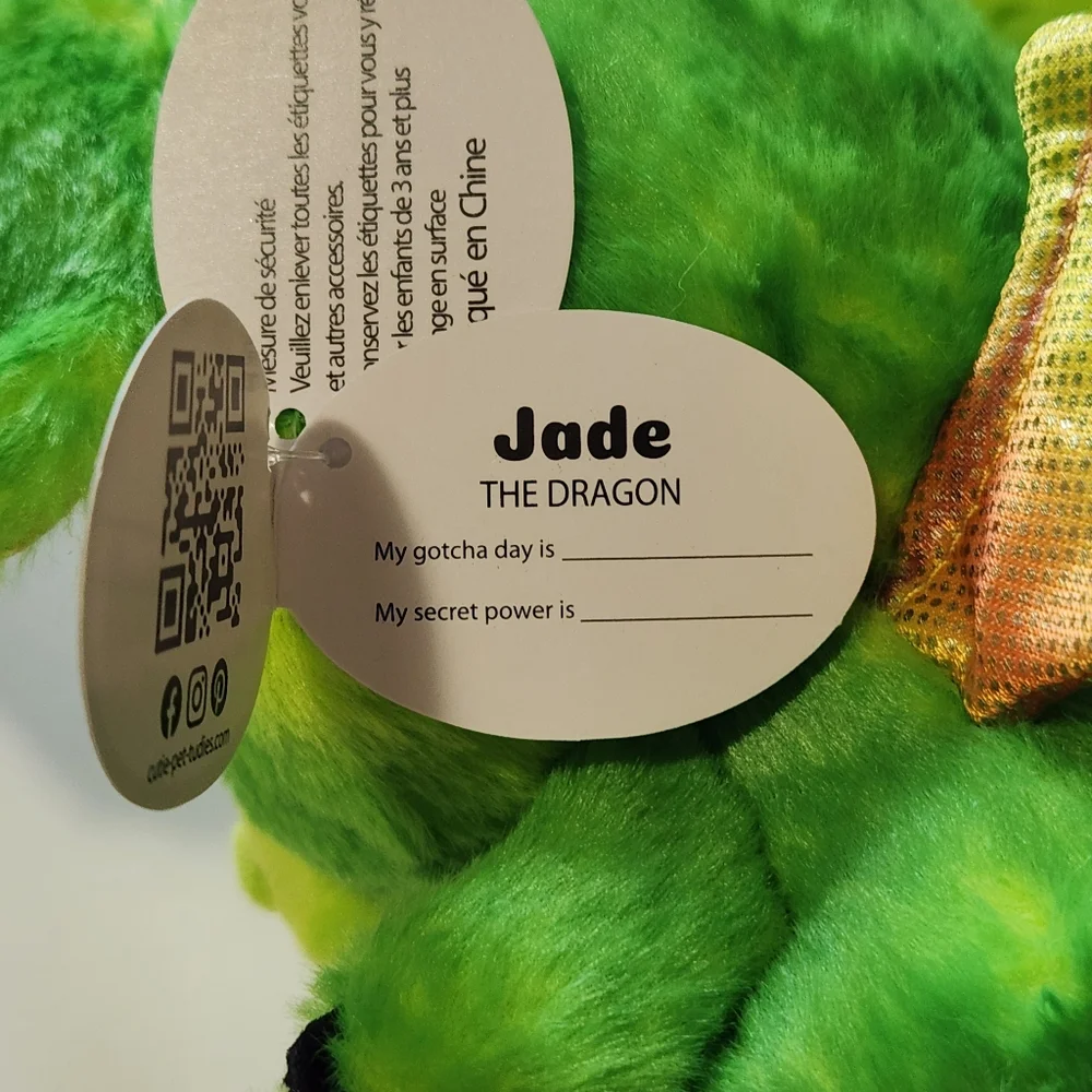 Cutie Pet-tudies Jade Dragon & Clementine Dragon Stuffed Plush Animal - Picture 5 of 13